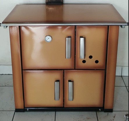 Enamelled wood stove