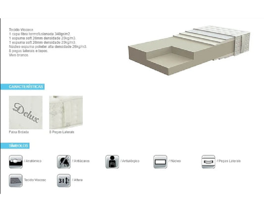 Lusocolchão DELUX + Oferta Almofada