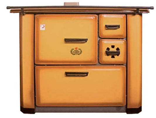 Enamelled wood stove