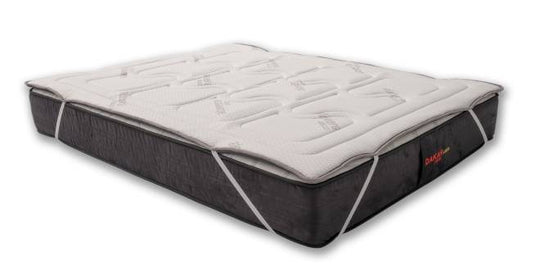 Topper (sobrecolchão) Viscoelástico com 3 cm de altura. Óptimo para colocar sobre colchões usados, aumentando o seu conforto e o tempo de vida do seu colchão. O produto ideal para conseguir um descanso mais suave.. Produto revestido a tecidos anti-ácaros e anti-fungos.